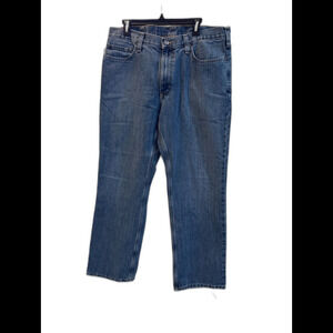 Carhartt Holter Relaxed Fit Denim Jeans Mens Size 36x30 Blue Tall Baggy Wide-Leg